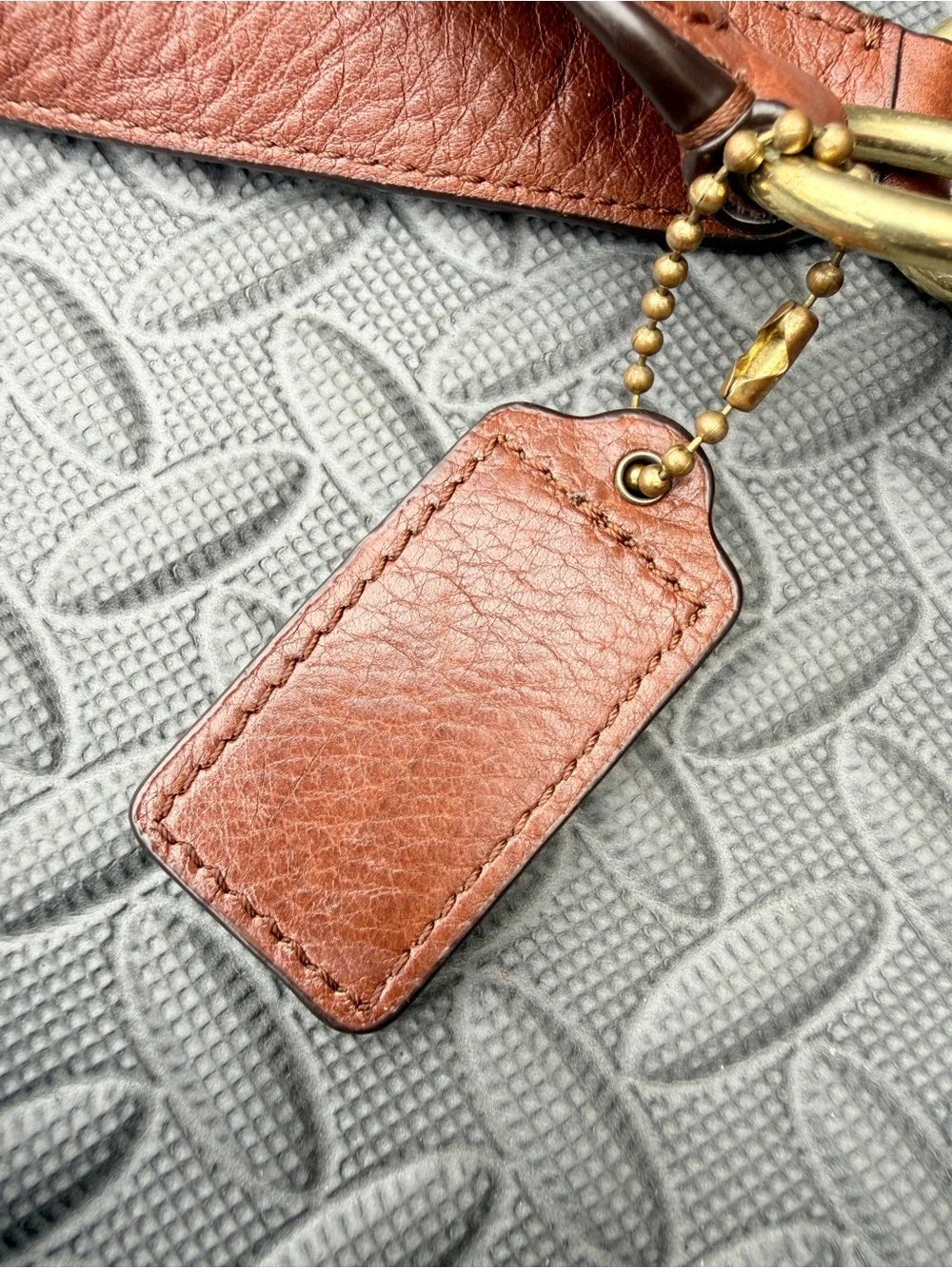 Coach Vintage Madison Maggie Hobo 21225 Cognac Pebbled Leather Shoulder Bag Rare